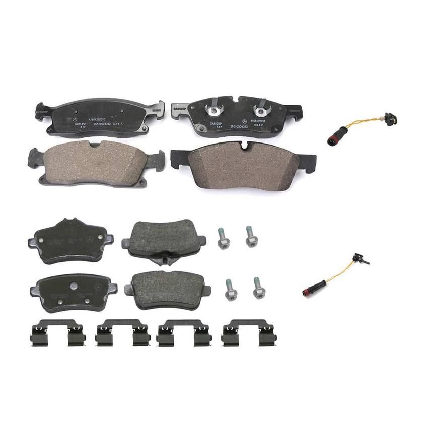 Mercedes Disc Brake Pad Set Kit - Front and Rear 2115401717